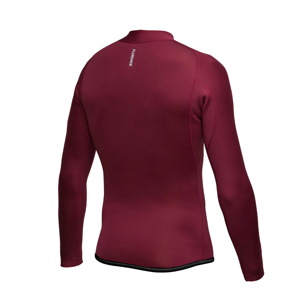 Color:Maroon-Florence 1.5mm Wetsuit Jacket
