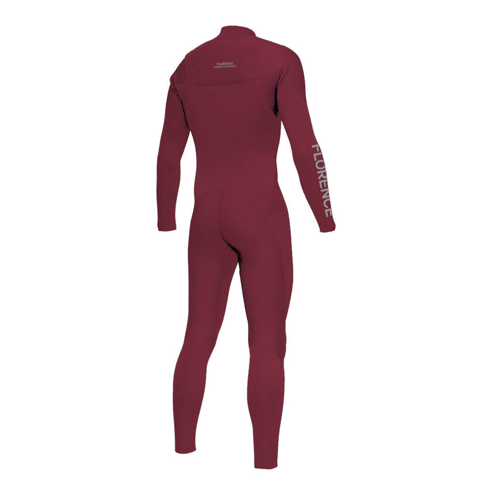 Color:Maroon-Florence Men's 2mm Fullsuit-alt
