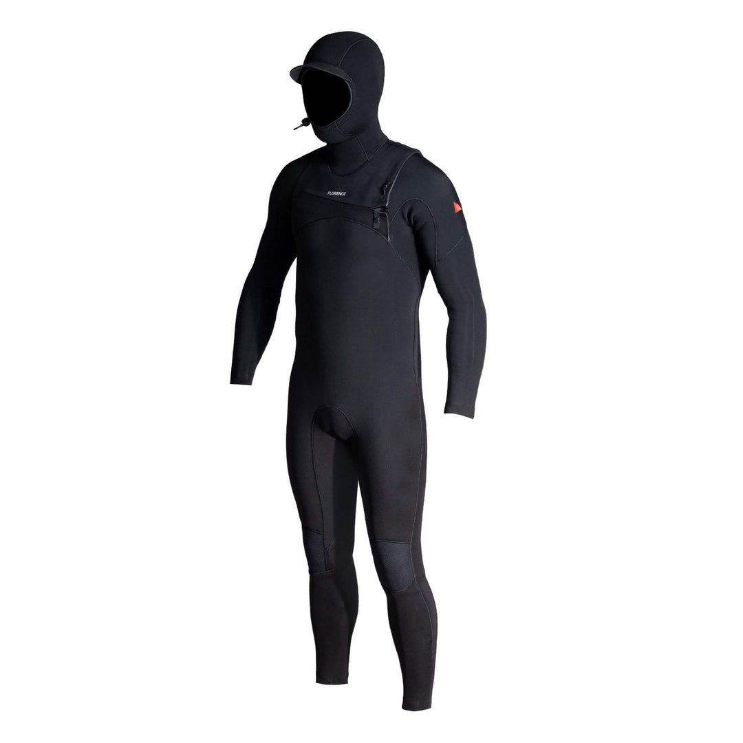 Color:Black-Florence 4/3MM Standard Issue Chest-Zip Fullsuit