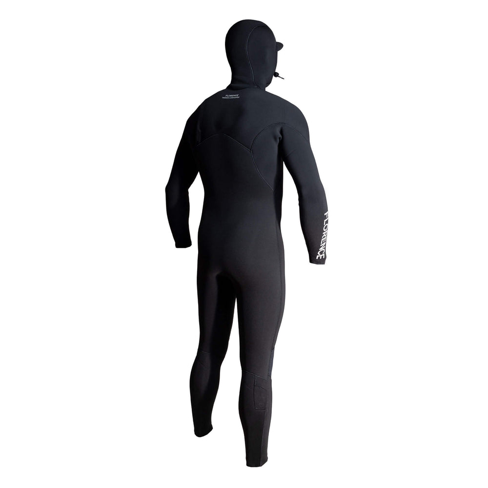 Color:Black-Florence 4/3MM Standard Issue Chest-Zip Fullsuit -alt