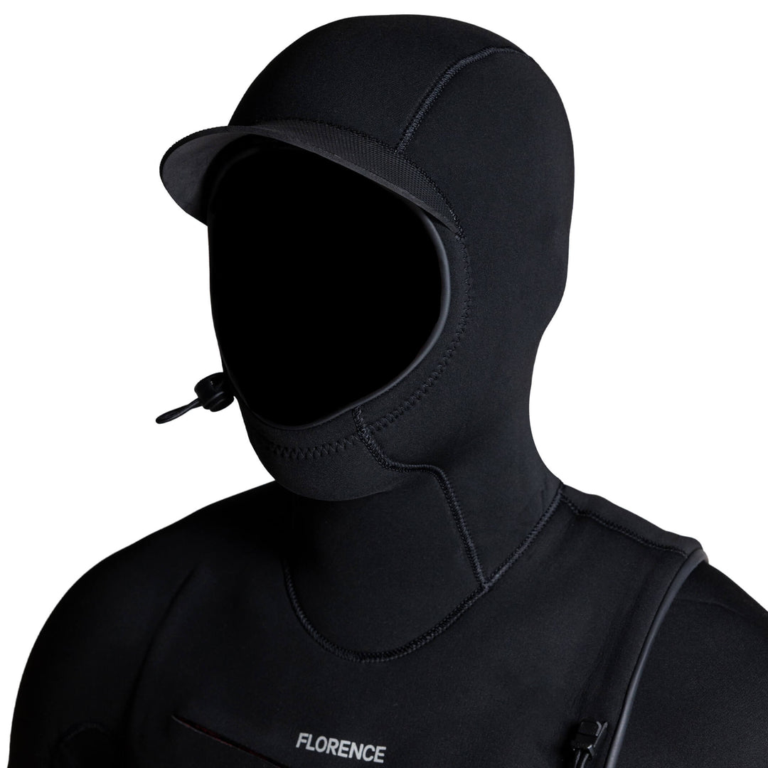 Color:Black-Florence 4/3MM Standard Issue Chest-Zip Fullsuit