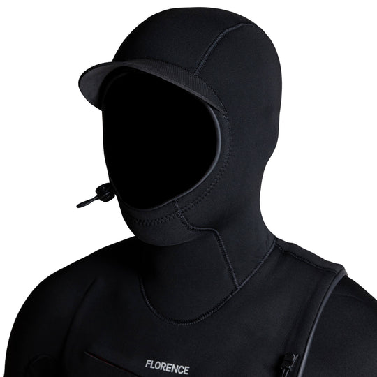 Color:Black-Florence 4/3MM Standard Issue Chest-Zip Fullsuit