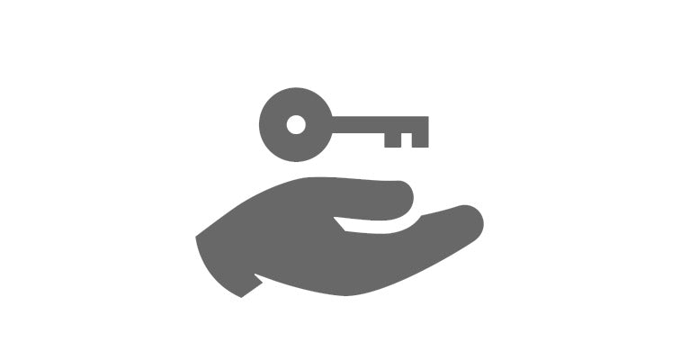 First Access Icon Hand holding a key
