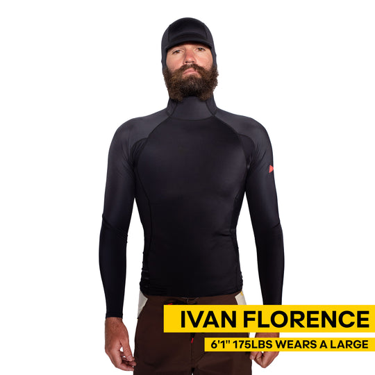 Color:Black-Florence Long Sleeve Utility Pocket Hooded Rashguard