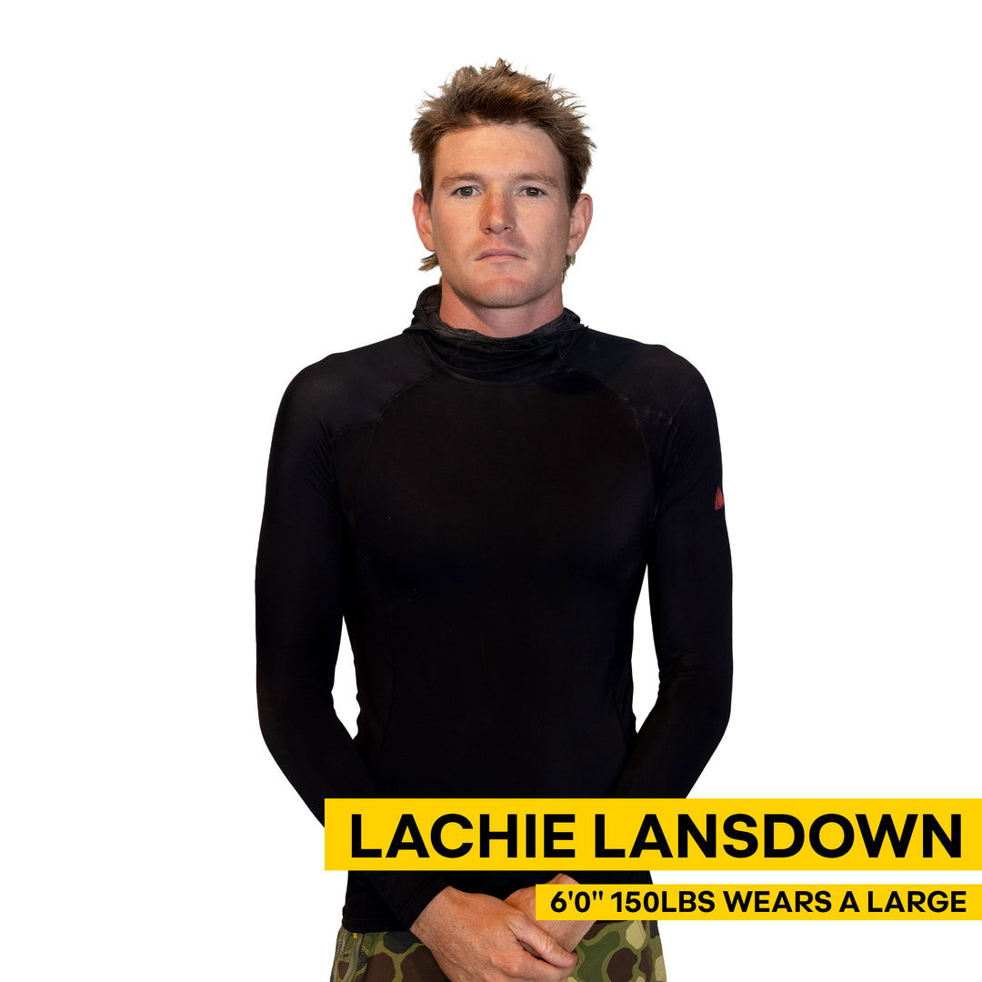 Color:Black-Florence Long Sleeve Utility Pocket Hooded Rashguard