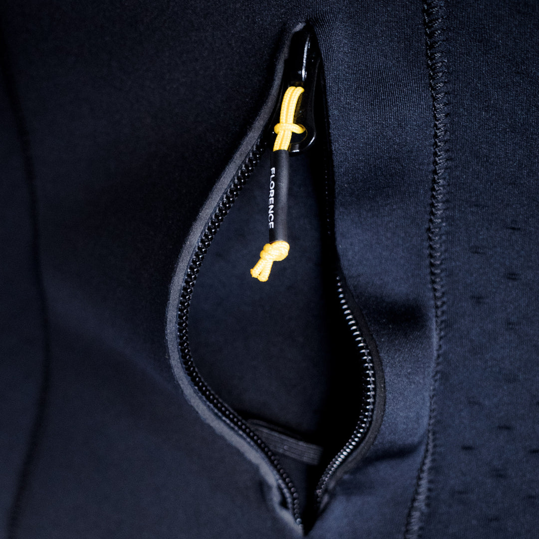 Color:Black-Florence Aeroshield Impact Short John Wetsuit