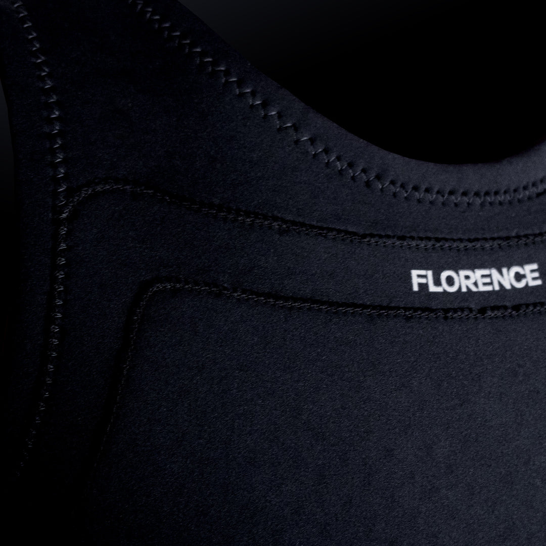 Color:Black-Florence Aeroshield Impact Short John Wetsuit