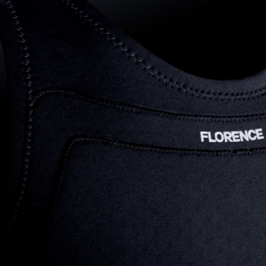 Color:Black-Florence Aeroshield Impact Short John Wetsuit