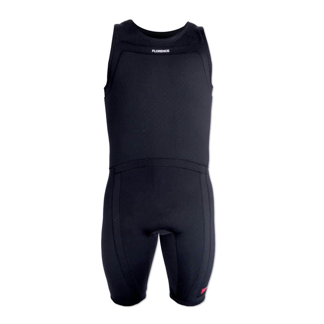 Color:Black-Florence Aeroshield Impact Short John Wetsuit