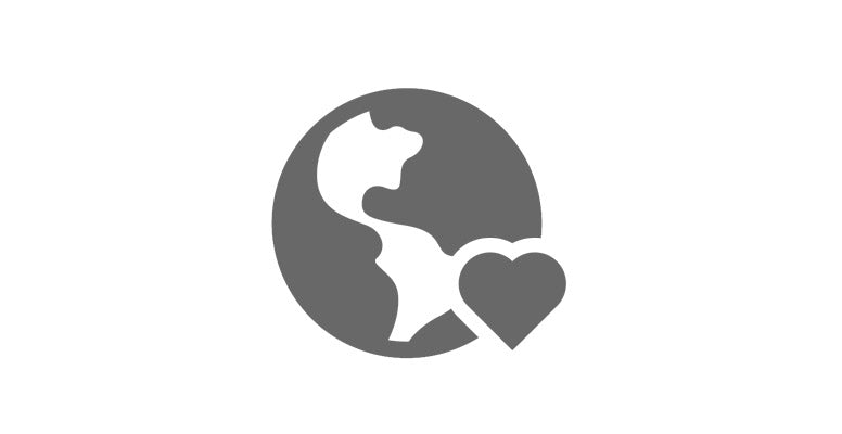 Heart and planet icon
