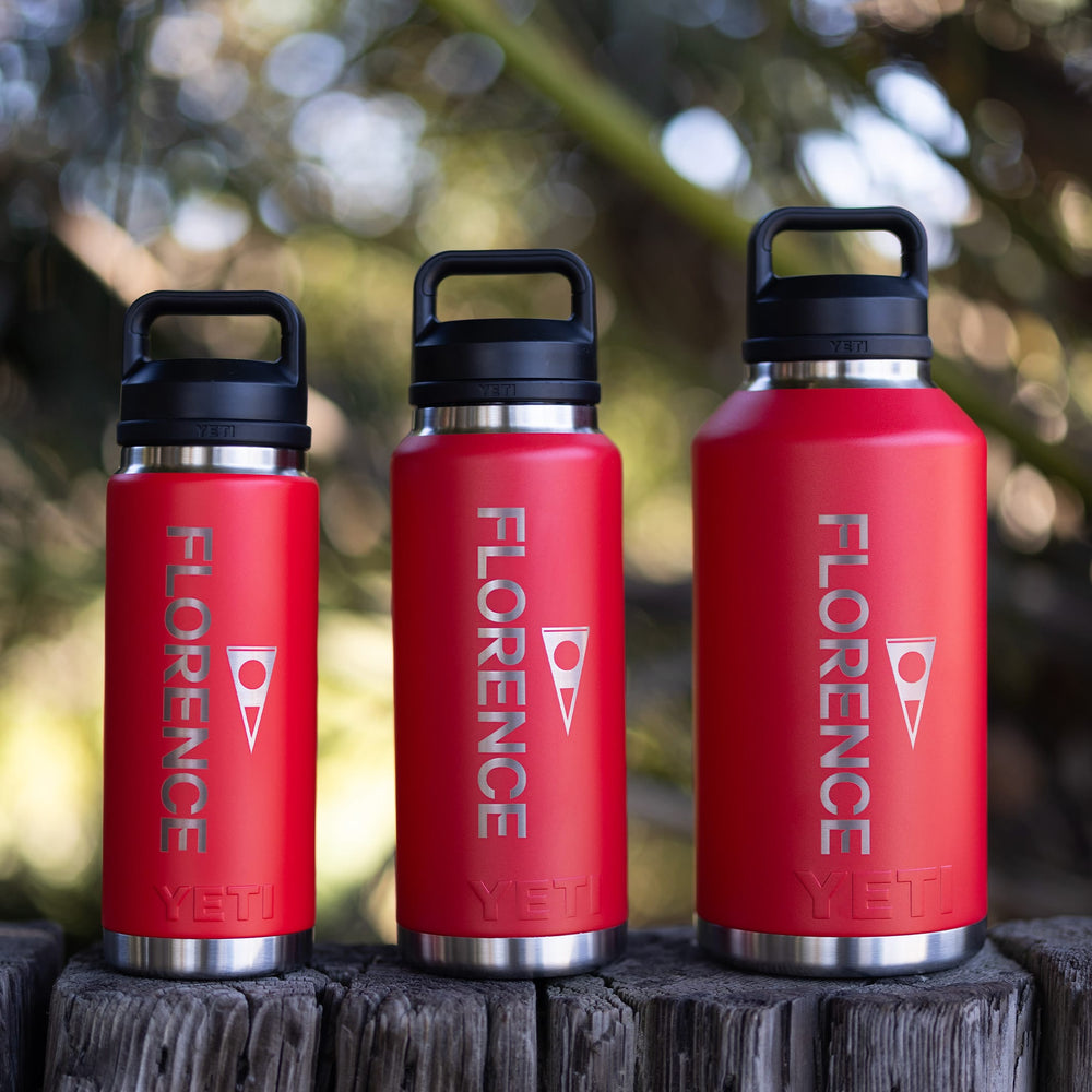 Color:Red-Yeti x Florence Marine X Rambler 26 oz Bottle with Chug Cap -alt