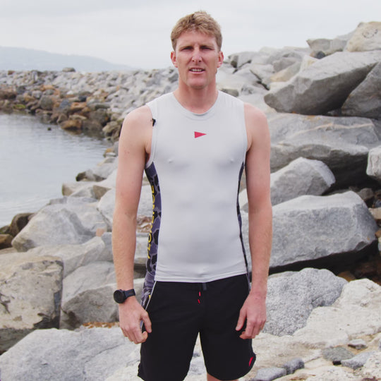 Color:Bark-Florence Sleeveless Utility Pocket Rashguard