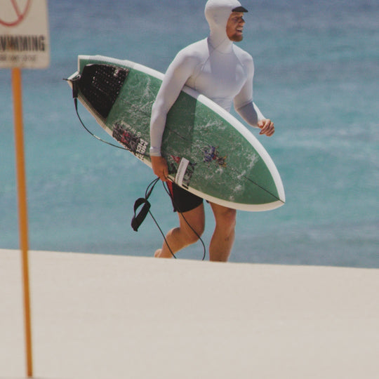 Color:Silver-Florence Marine X Long Sleeve Hooded Rashguard