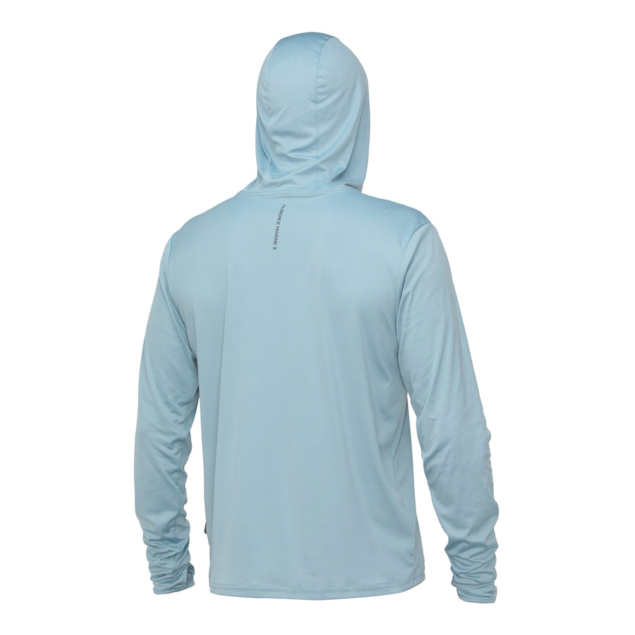 Sun Pro Long Sleeve Crossover Hooded UPF Shirt S / Steel Blue