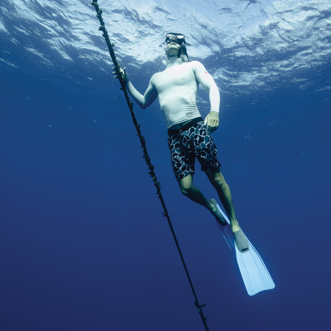 Color:Silver-Florence Long Sleeve Utility Pocket Hooded Rashguard 