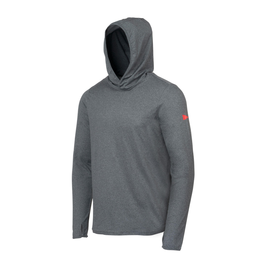 Color:Heather Charcoal-Adapt Long Sleeve Hooded UPF Shirt