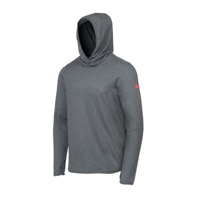 Color:Heather Charcoal-Florence Sun Pro Adapt Long Sleeve Hooded UPF Shirt