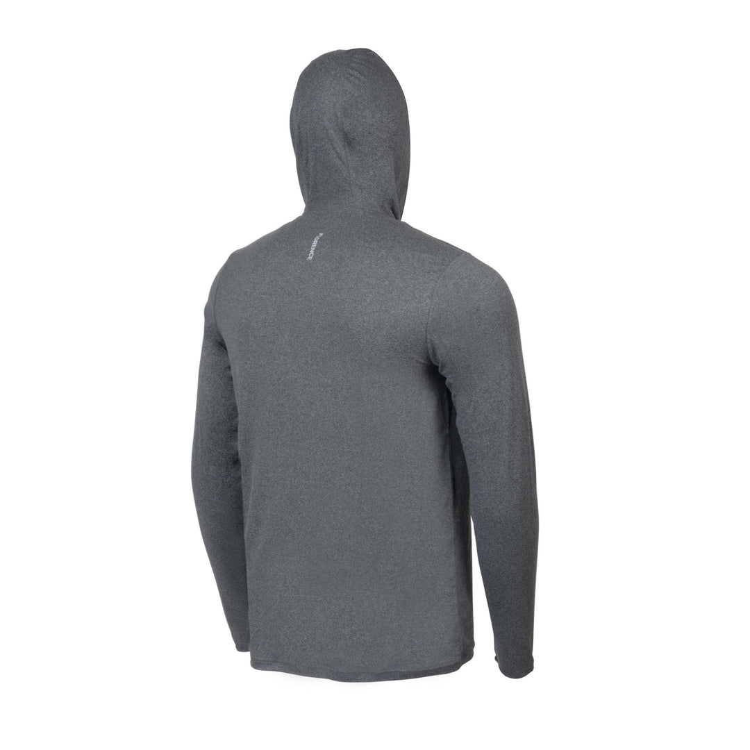 Color:Heather Charcoal-Adapt Long Sleeve Hooded UPF Shirt -alt