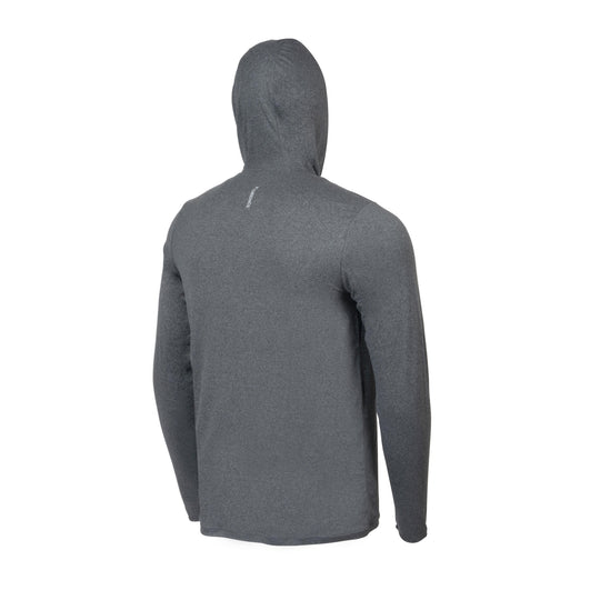 Color:Heather Charcoal-Adapt Long Sleeve Hooded UPF Shirt -alt