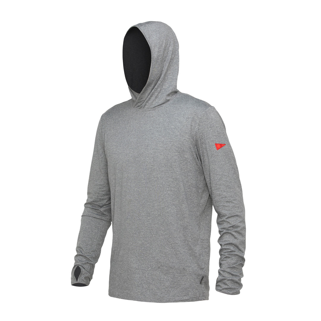 Color:Light Heather Grey-Adapt Long Sleeve Hooded UPF Shirt