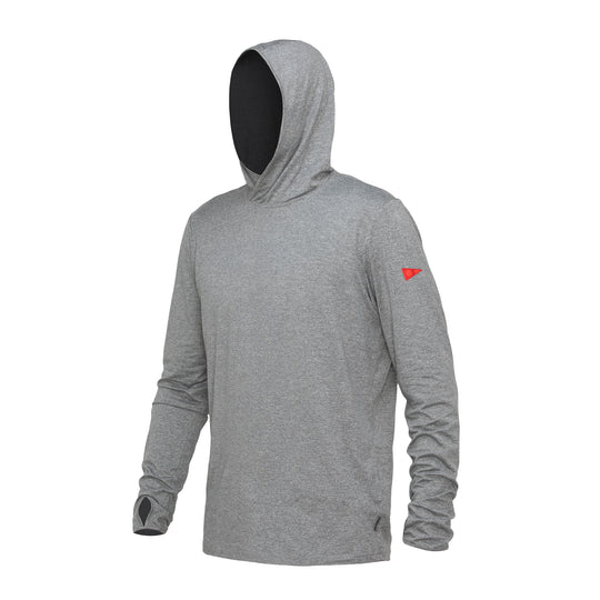 Color:Light Heather Grey-Adapt Long Sleeve Hooded UPF Shirt