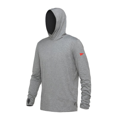 Color:Light Heather Grey-Florence Long Sleeve Hooded Active T Shirt