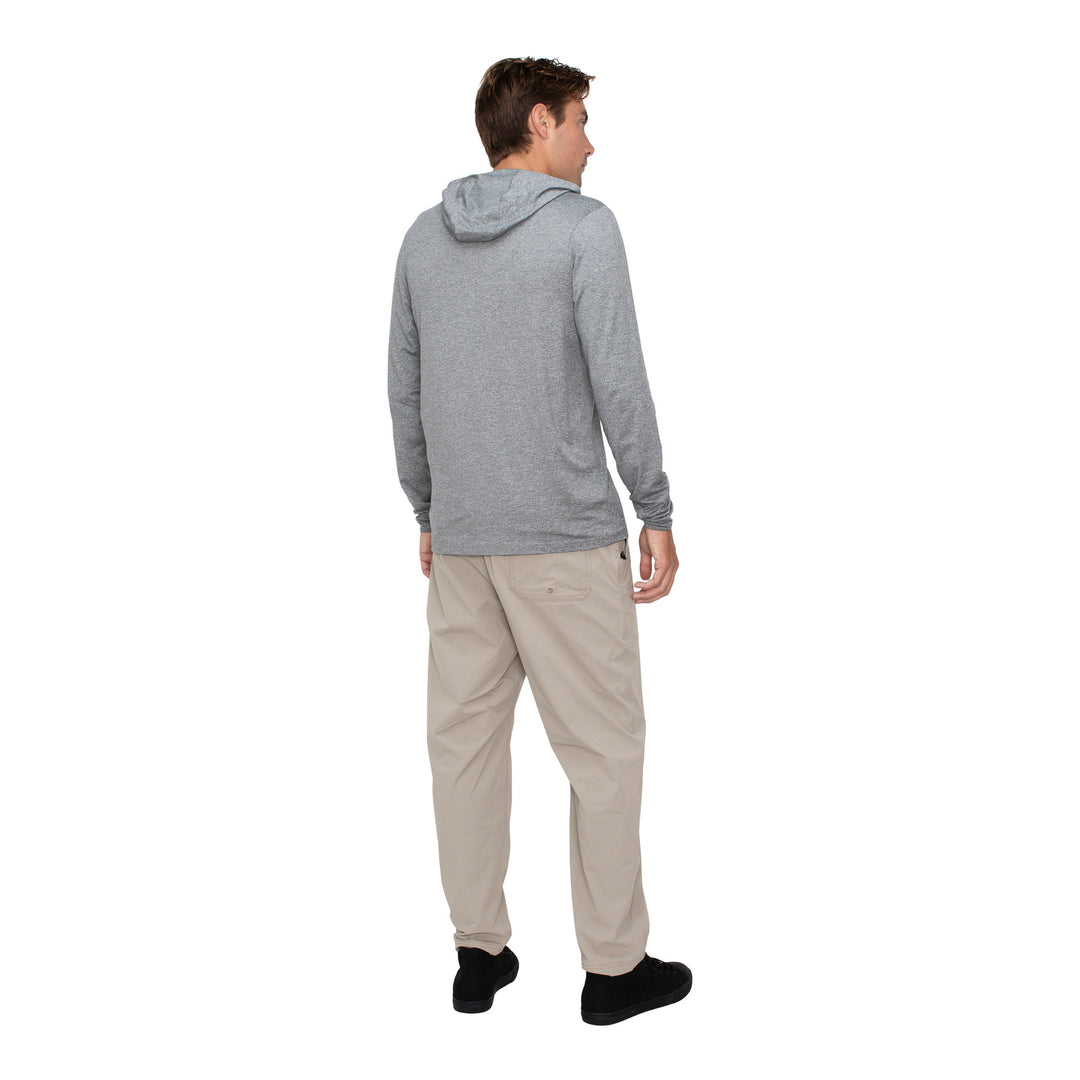 Color:Light Heather Grey-Adapt Long Sleeve Hooded UPF Shirt