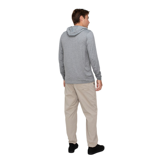 Color:Light Heather Grey-Adapt Long Sleeve Hooded UPF Shirt