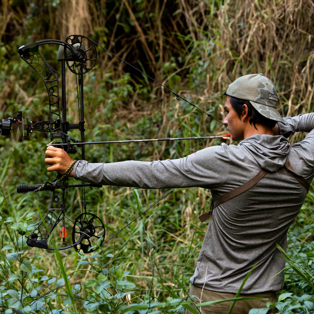 Color:Light Heather Grey-Adapt Long Sleeve Hooded UPF Shirt -alt