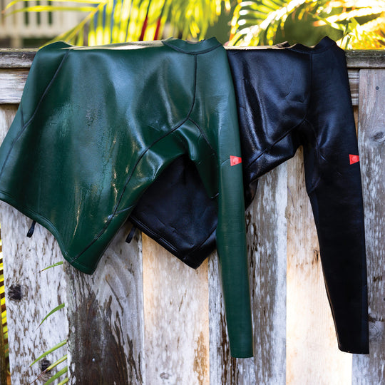 Color:Burnt Olive-1.5MM FlatLock Wetsuit Jacket